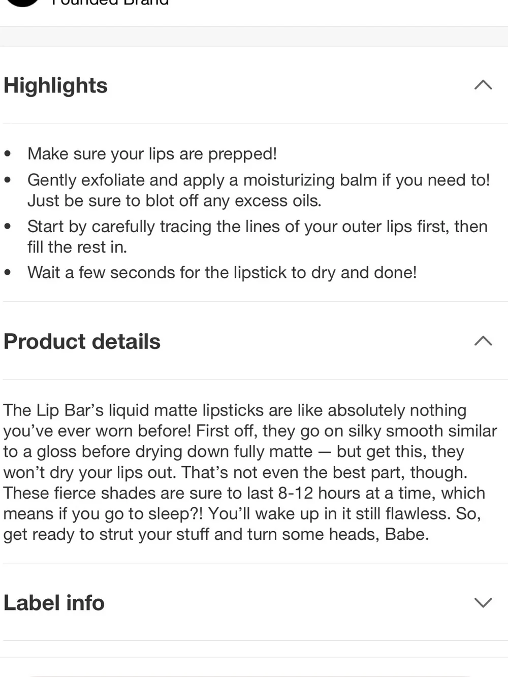 The Lip Bar Vegan Matte Liquid Lipstick Color-Commando